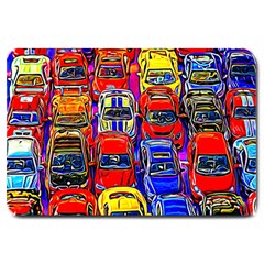 Colorful Toy Racing Cars Large Doormat 