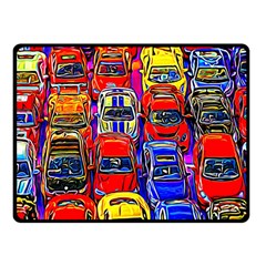 Colorful Toy Racing Cars Fleece Blanket (Small)