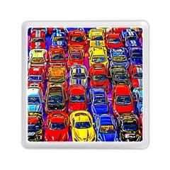 Colorful Toy Racing Cars Memory Card Reader (Square)