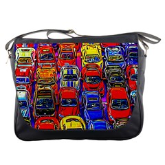 Colorful Toy Racing Cars Messenger Bags