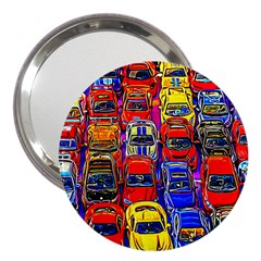 Colorful Toy Racing Cars 3  Handbag Mirrors