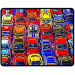 Colorful Toy Racing Cars Double Sided Fleece Blanket (Medium)  58.8 x47.4  Blanket Front