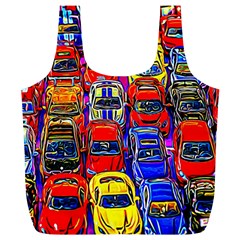 Colorful Toy Racing Cars Full Print Recycle Bags (L) 