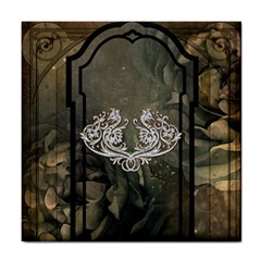 Wonderful Decorative Dragon On Vintage Background Tile Coasters by FantasyWorld7
