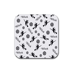 Witches And Pentacles Rubber Coaster (square)  by IIPhotographyAndDesigns