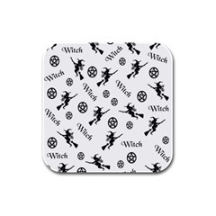 Witches And Pentacles Rubber Square Coaster (4 Pack)  by IIPhotographyAndDesigns