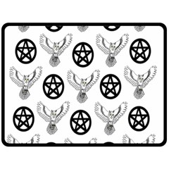 Owls And Pentacles Fleece Blanket (large) 