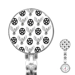 Owls And Pentacles Stainless Steel Nurses Watch