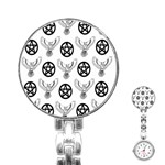 Owls And Pentacles Stainless Steel Nurses Watch Front