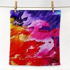 Red Purple Paint                                     Face Towel by LalyLauraFLM