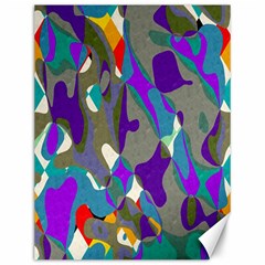 Blue purple shapes                                      Canvas 12  x 16 