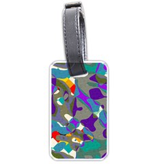 Blue purple shapes                                      Luggage Tag (one side)