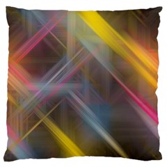 Fractals Stripes                                  Large Flano Cushion Case (two Sides) by LalyLauraFLM