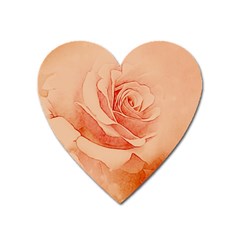 Wonderful Rose In Soft Colors Heart Magnet