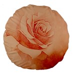 Wonderful Rose In Soft Colors Large 18  Premium Round Cushions Back