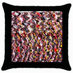 Pink And Gold Black And White Waves Created In Many Layers By Flipstylez Designs Throw Pillow Case (black) by flipstylezfashionsLLC