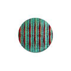 Bluegreen Background Red And Orange Seamless Design Created By Flipstylez Designs Golf Ball Marker (4 Pack) by flipstylezfashionsLLC