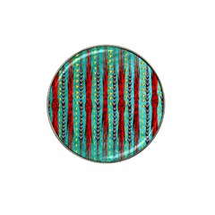 Bluegreen Background Red And Orange Seamless Design Created By Flipstylez Designs Hat Clip Ball Marker (10 Pack) by flipstylezfashionsLLC