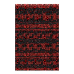 Burgundy Design With Black Zig Zag Pattern Created By Flipstylez Designs Shower Curtain 48  X 72  (small)  by flipstylezfashionsLLC