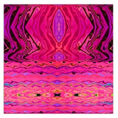 Pink And Purple And Peacock Design By Flipstylez Designs  Large Satin Scarf (square) by flipstylezfashionsLLC
