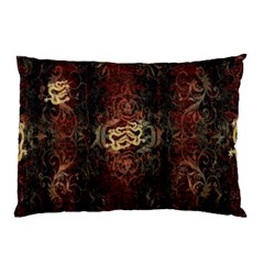 A Golden Dragon Burgundy Design Created By Flipstylez Designs Pillow Case by flipstylezfashionsLLC