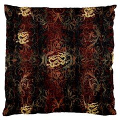 A Golden Dragon Burgundy Design Created By Flipstylez Designs Large Cushion Case (two Sides) by flipstylezfashionsLLC