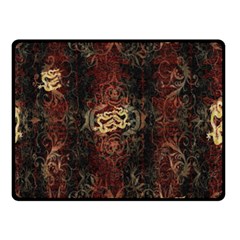 A Golden Dragon Burgundy Design Created By Flipstylez Designs Double Sided Fleece Blanket (small)  by flipstylezfashionsLLC