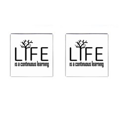 Life And Learn Concept Design Cufflinks (square) by dflcprints