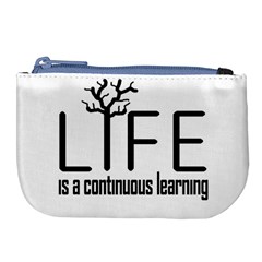 Life And Learn Concept Design Large Coin Purse by dflcprints