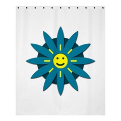 Smiley Flower Shower Curtain 60  X 72  (medium)  by linceazul