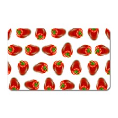 Red Peppers Pattern Magnet (rectangular) by SuperPatterns