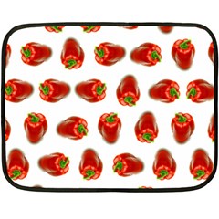 Red Peppers Pattern Fleece Blanket (mini) by SuperPatterns