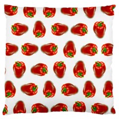 Red Peppers Pattern Large Cushion Case (one Side) by SuperPatterns