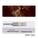 Awesome T Rex Skeleton, Vintage Background Memory Card Reader (Stick) Front