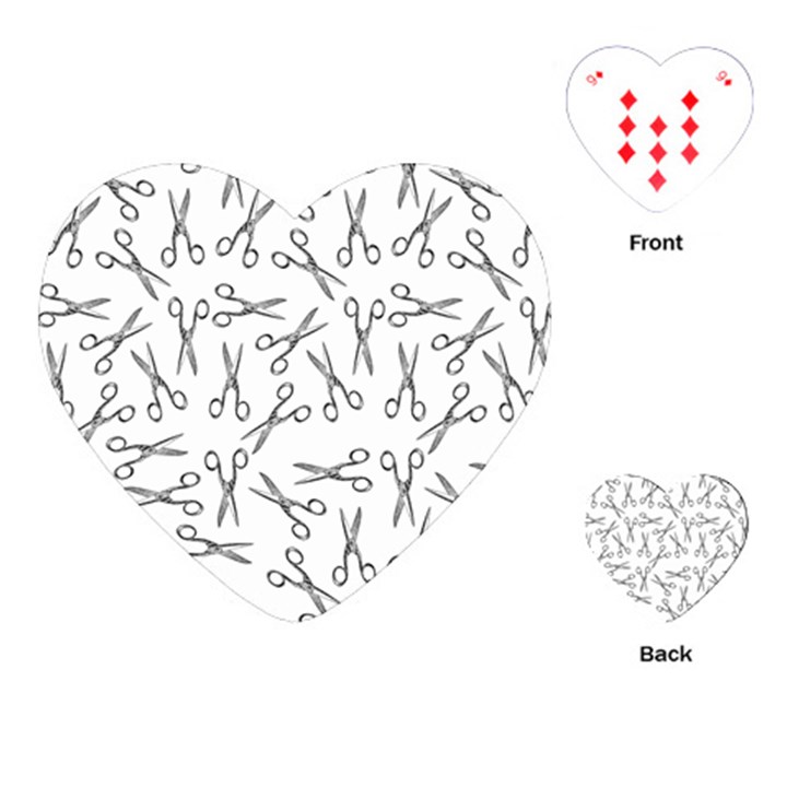 Scissors pattern Playing Cards (Heart) 