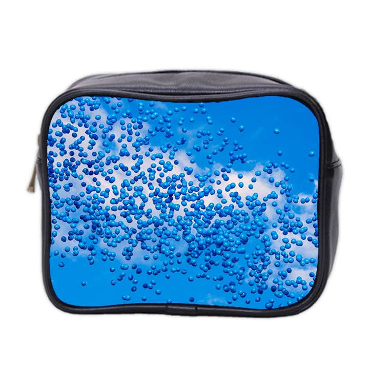 Blue Balloons In The Sky Mini Toiletries Bag 2-Side