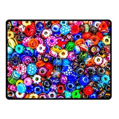 Colorful Beads Double Sided Fleece Blanket (small)  by FunnyCow