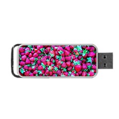 Pile Of Red Strawberries Portable Usb Flash (two Sides) by FunnyCow