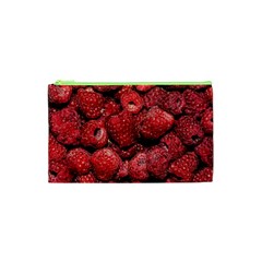 Red Raspberries Cosmetic Bag (xs) by FunnyCow