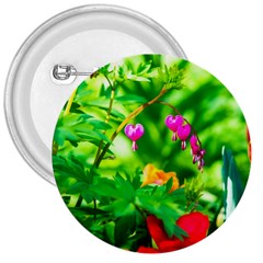 Bleeding Heart Flowers In Spring 3  Buttons by FunnyCow