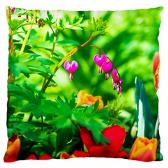 Bleeding Heart Flowers In Spring Large Cushion Case (one Side)