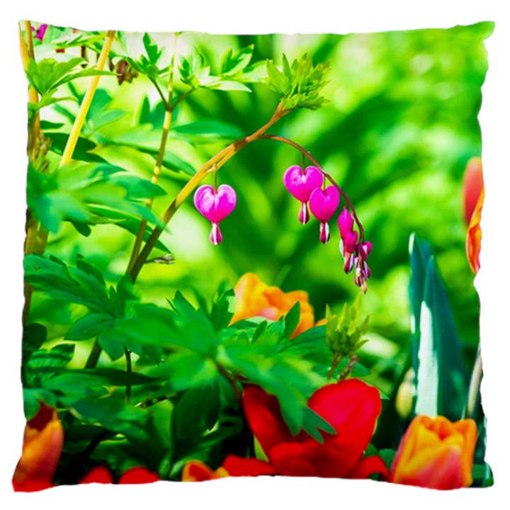 Bleeding Heart Flowers In Spring Large Cushion Case (One Side)