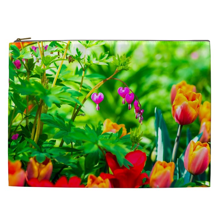 Bleeding Heart Flowers In Spring Cosmetic Bag (XXL)