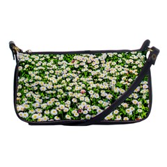 Green Field Of White Daisy Flowers Shoulder Clutch Bags by FunnyCow