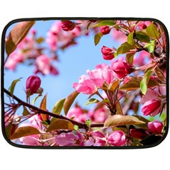 Crab Apple Blossoms Fleece Blanket (Mini)