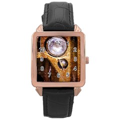 Vintage Off Roader Car Headlight Rose Gold Leather Watch  by FunnyCow