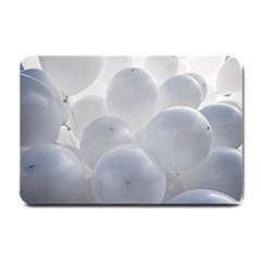 White Toy Balloons Small Doormat  by FunnyCow