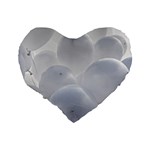White Toy Balloons Standard 16  Premium Heart Shape Cushions Back