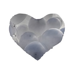 White Toy Balloons Standard 16  Premium Flano Heart Shape Cushions by FunnyCow