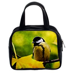 Tomtit Bird Dressed To The Season Classic Handbags (2 Sides) by FunnyCow